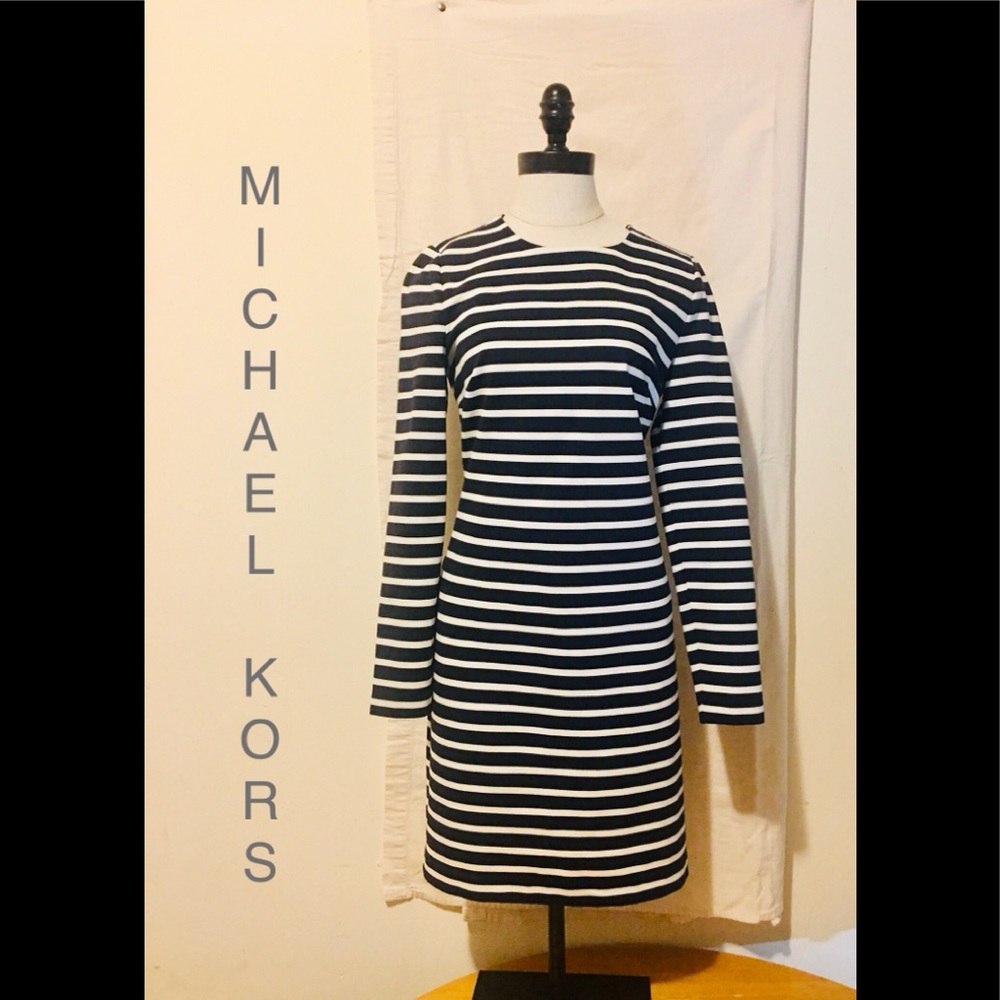 Michael Kors Bodycon Gold Zipper Dress Size S